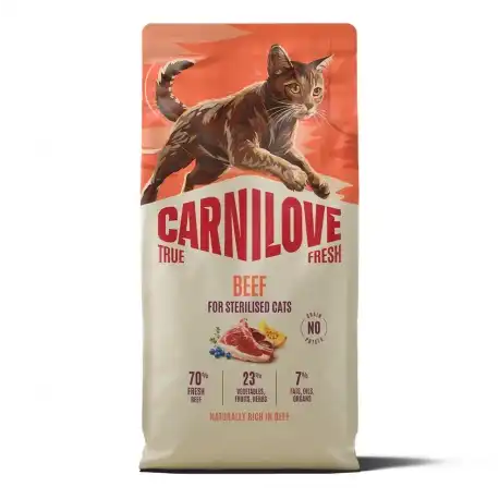 Carnilove True Fresh Sterilised Beef Pienso para Gatos Esterilizados con Ternera, 2 Kg - Carnilove - Comparador de precios