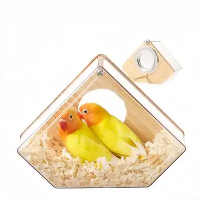FurryFusion Casa para pájaros de madera transparente - Artículo 1 - Furry Fusion - Comparador de precios