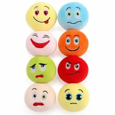 HausPets Juego 4 juguetes peluche perros, pelota sonido, tamaño pequeño - Rosa/azul/amarillo/verde - HausPets - Comparador de precios
