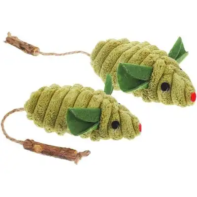 HausPets Juego de 2 ratones peluche forma gato hierba, ligeros interiores - Artículo 1 - HausPets - Comparador de precios