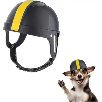 MCBOSON Casco de motocicleta para mascotas con orificios para las orejas - M - Negro - Mcboson - Comparador de precios