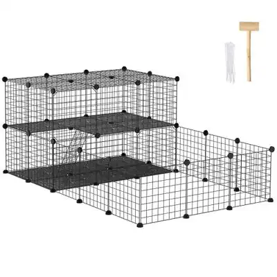 PawHut Parque para Mascota 175x105x70 cm Negro - 1 Article - PawHut - Comparador de precios