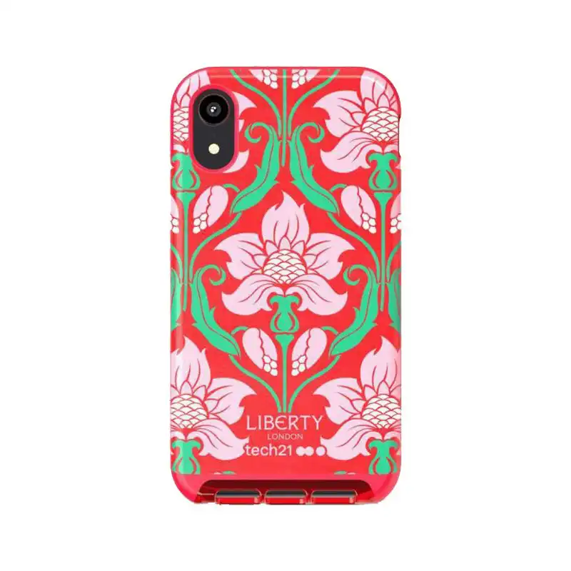 Tech21 Evo Luxe Liberty Azelia Funda Roja con Adornos Florales para Apple iPhone XR
