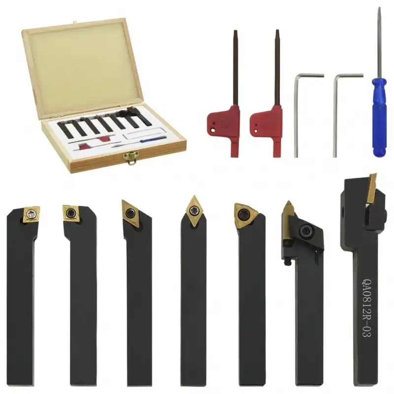 VidaXL Juego Herramientas de Torneado Indexable 8x8mm 12 Piezas