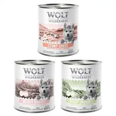 Wolf of Wilderness Expedition Junior 6 x 800 g - Pack mixto - Wolf of Wilderness - Comparador de precios