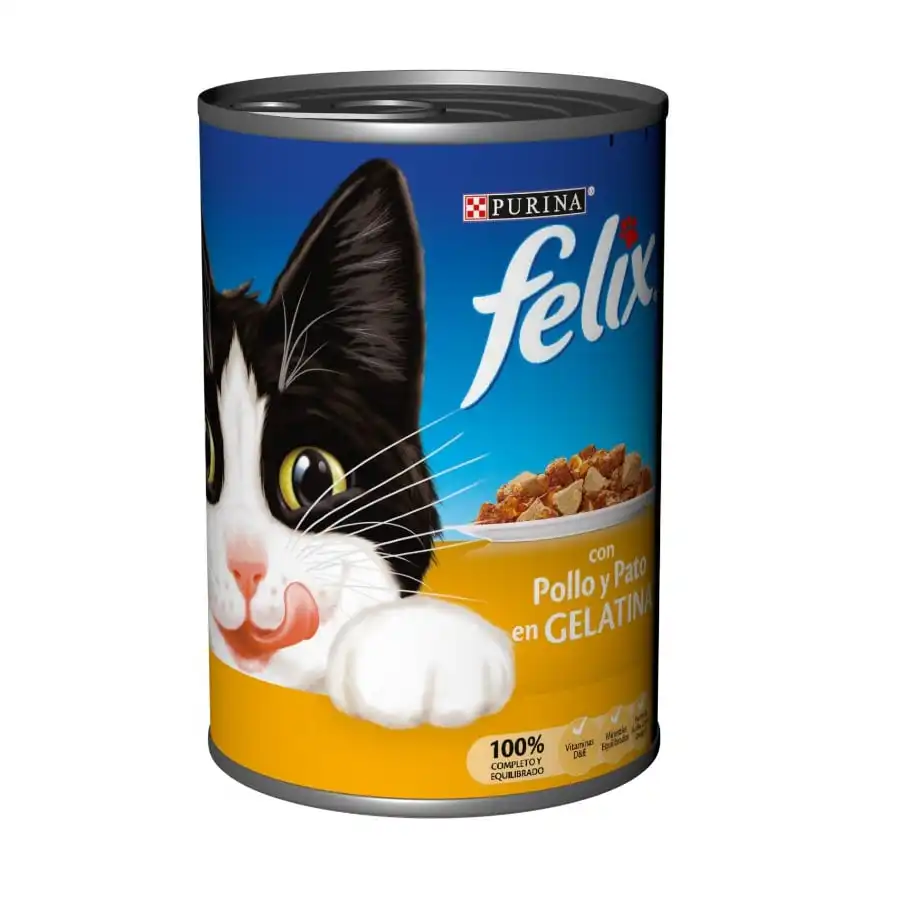 Felix pollo y pato en gelatina (lata) 400 gr.