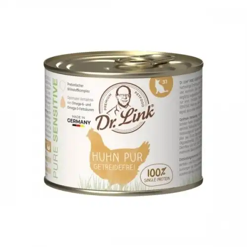 Dr. Link Pure Sensitive Huhn Pur Pollo Lata para gatos - Dr. Link - Comparador de precios