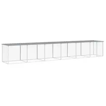 Gallinero Con Techo Acero Galvanizado Gris Claro 603x98x90 Cm Vidaxl - VIDAXL - Comparador de precios