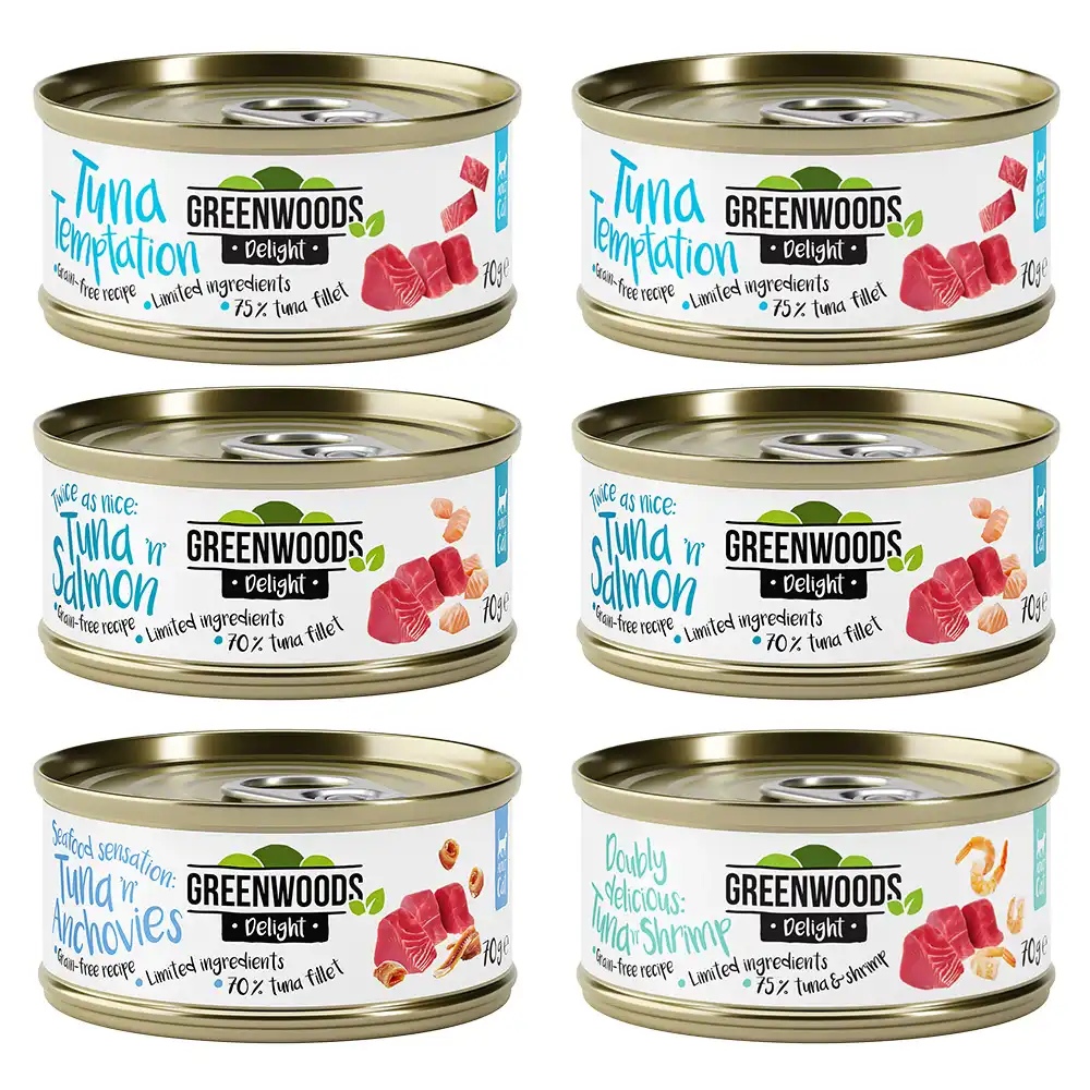 Greenwoods Delight con atún 6 x 70 g - Pack de prueba mixto - Pack mixto: 4 variedades - Greenwoods - Comparador de precios