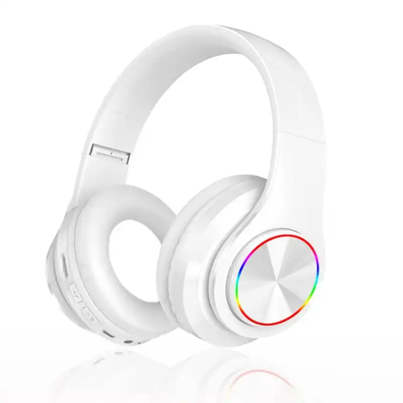 Kinsi B39 Auriculares Inalámbricos Bluetooth HiFi RGB Blancos