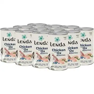 Lenda Paté para Gatos Pollo con Buey y Arándanos - 12 x 400 g - Lenda - Comparador de precios