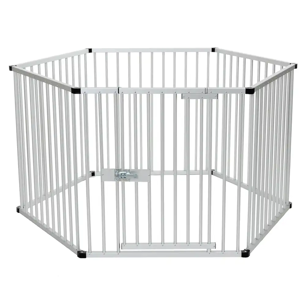Parque de aluminio para cachorros - 6 piezas de 80 x 80 cm (An x Al)