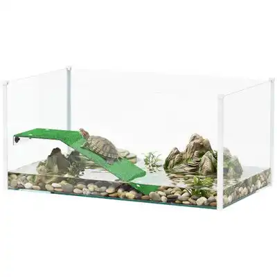 PawHut Acuario para Tortuga 60x35x28 cm Blanco - 1 Article - PawHut - Comparador de precios