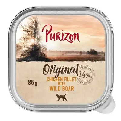 Purizon Original 6 x 85 g comida húmeda para gatos, sin cereales - Filete de pollo con jabalí - Purizon - Comparador de precios