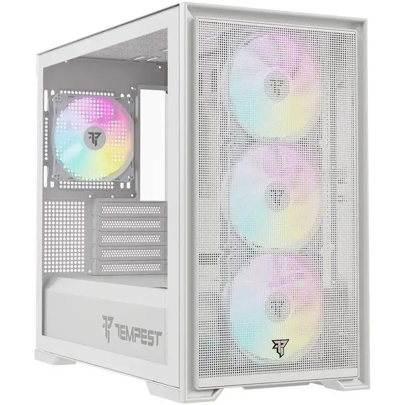 Tempest Stronghold ARGB M-ATX Cristal Templado USB 3.0 Blanca
