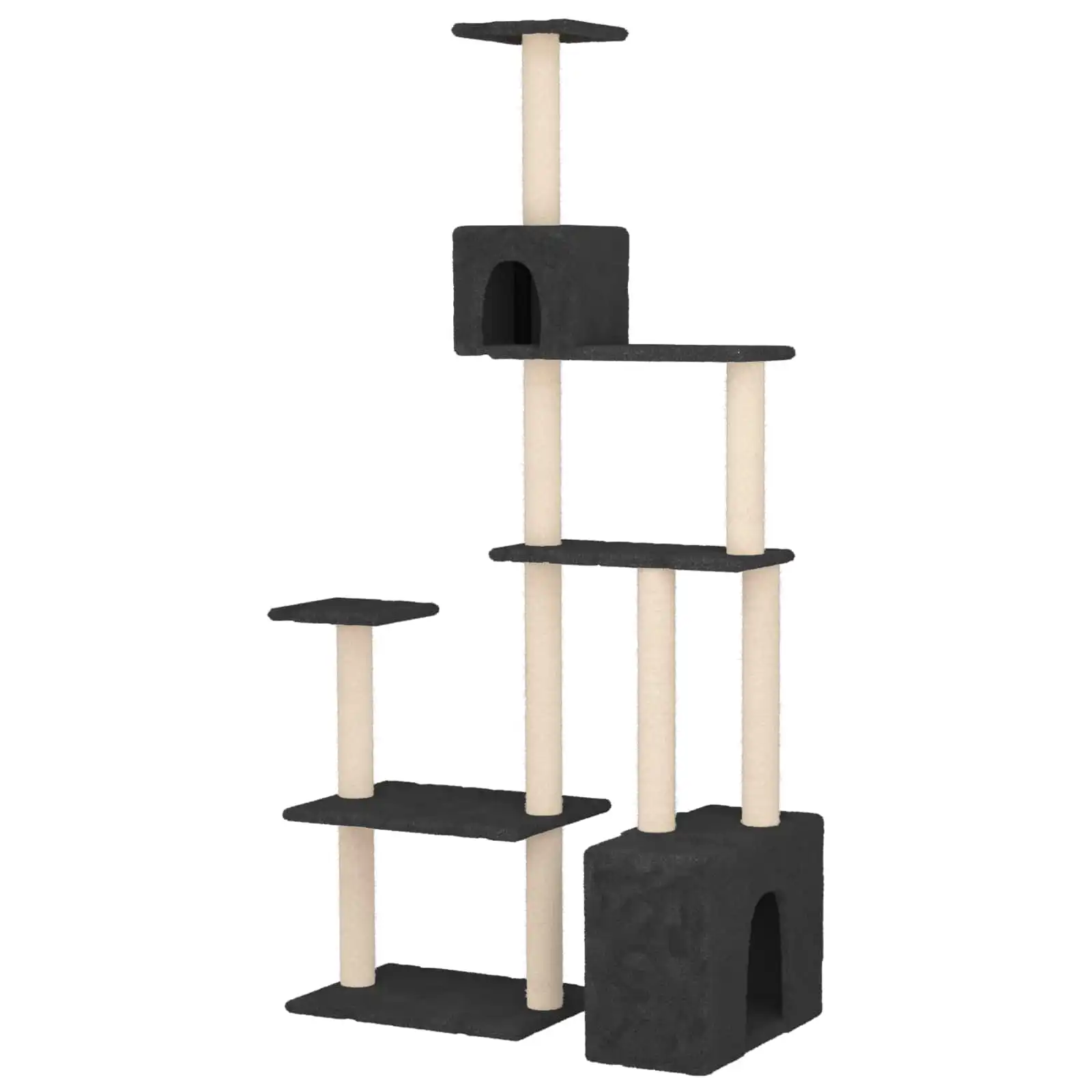 vidaXL Árbol para gatos con postes de sisal Árbol rascador Torre Juego Gatitos - 177,5 cm - VIDAXL - Comparador de precios
