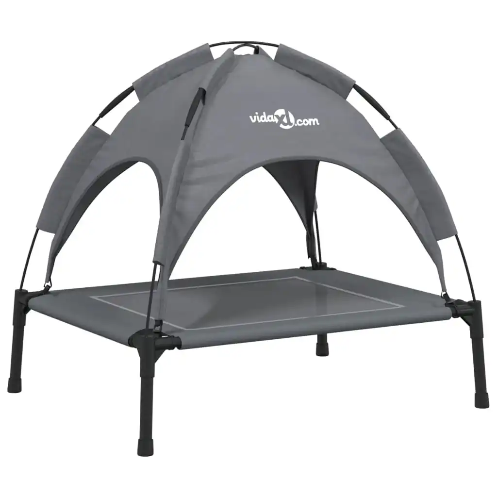 vidaXL Cama para perros con dosel antracita tela oxford y acero - VIDAXL - Comparador de precios