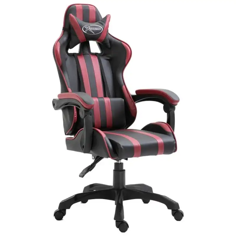 VidaXL Volutha Silla Gaming con Reposabrazos Reclinable Granate
