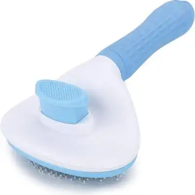 ZooVenture Cepillo autolimpiante para mascotas - Un solo clic, agujas acero - Presione el peine de agujas [azul] - Zooventure - Comparador de precios