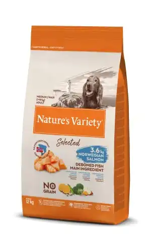 Pienso para perros adultos True Instinct High Meat Medium/Maxi salmón y atún 12 Kg