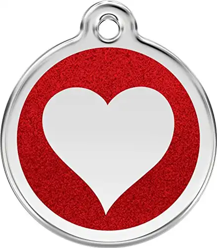 Placa identificativa Corazón Brillante Rojo S - RedDingo - Comparador de precios