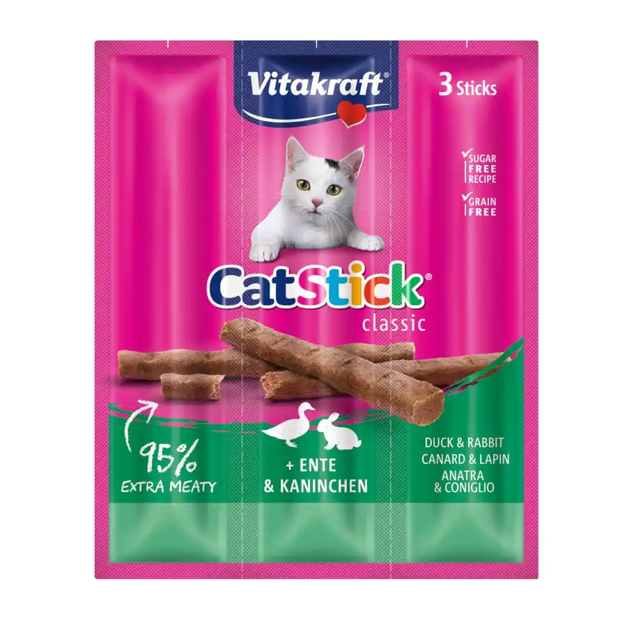 Vitakraft Cat Stick mini pato & conejo 1 unidad