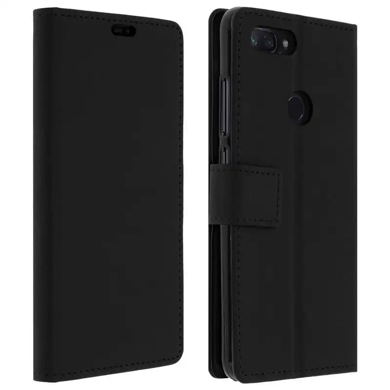 Avizar Funda Billetera Negra para Xiaomi Mi 8 Lite