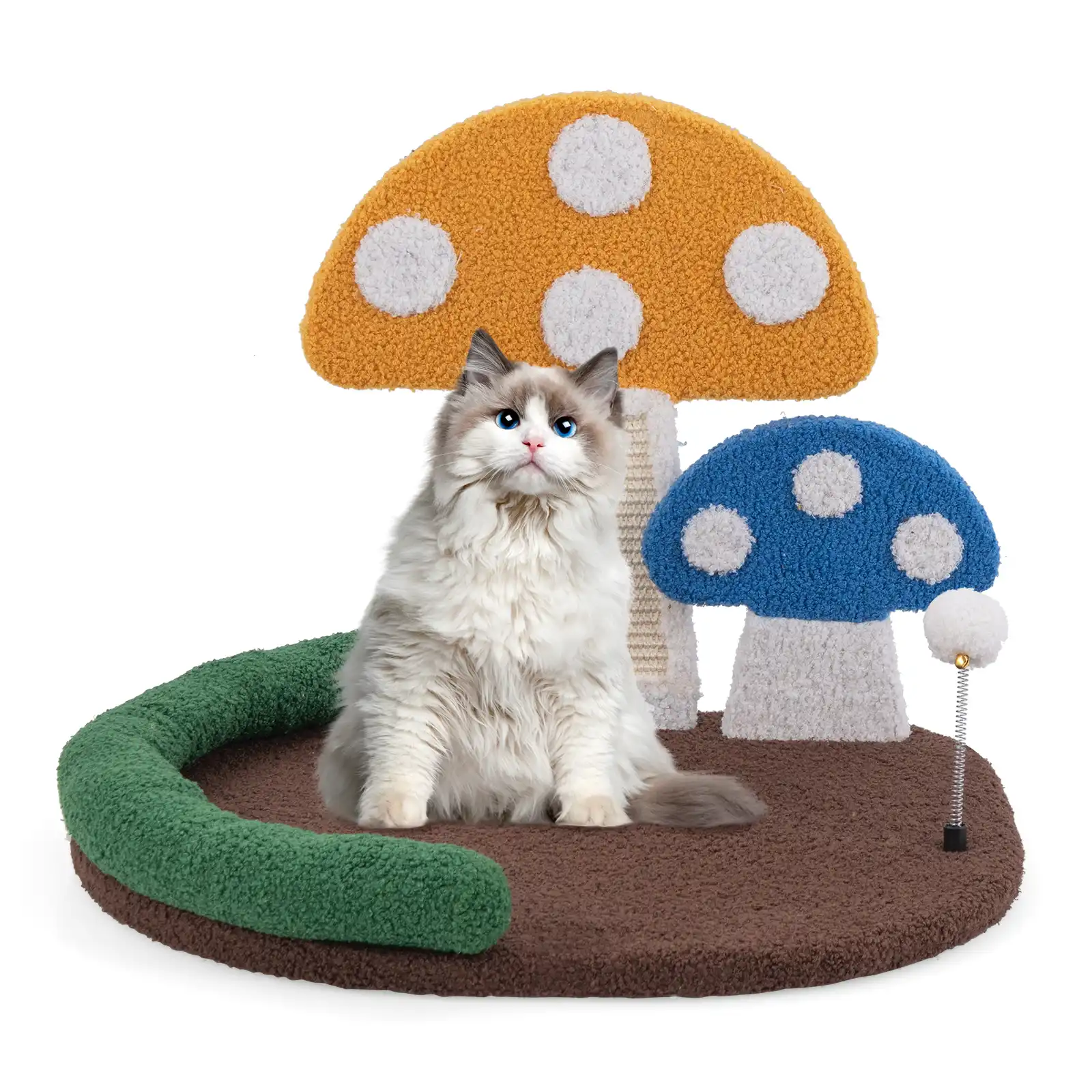 COSTWAY Cama en Forma de Seta con Rascador para Gatos - 59 x 49 x 43 cm - COSTWAY - Comparador de precios