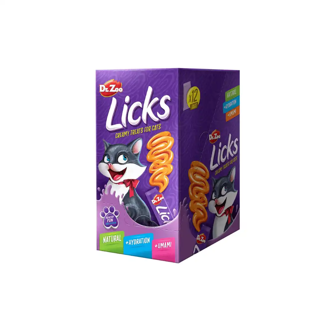 Dr Zoo Licks Snack Líquido De Pollo Para Gatos Pack Ahorro 12x4x15 Gr - Dr.Zoo - Comparador de precios