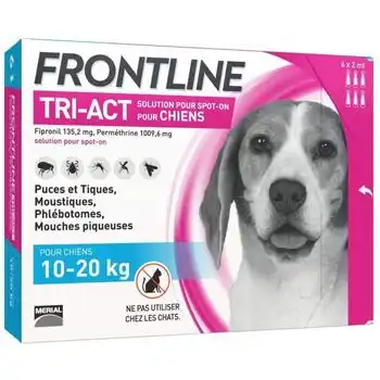 Frontline Tri-act 10-20kg - 6 Pipetas