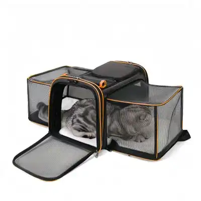 FurryFusion Mochila grande expandible para gatos - Gris anaranjado - Furry Fusion - Comparador de precios