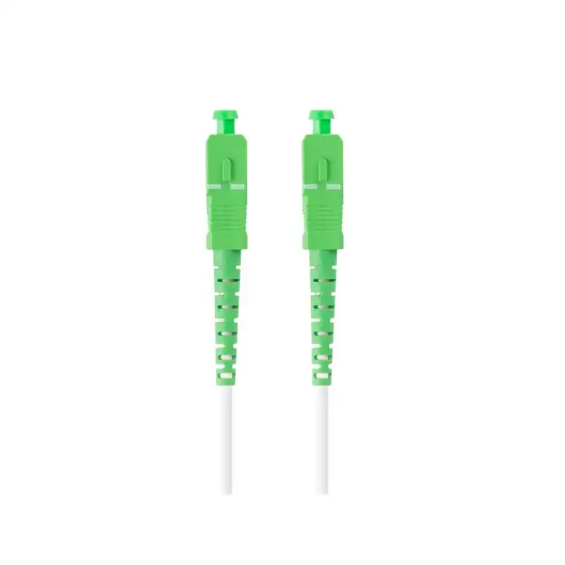 Lanberg Latiguillo Fibra Óptica SC/APC a SC/APC Simplex Monomodo G657B3 5m Blanco