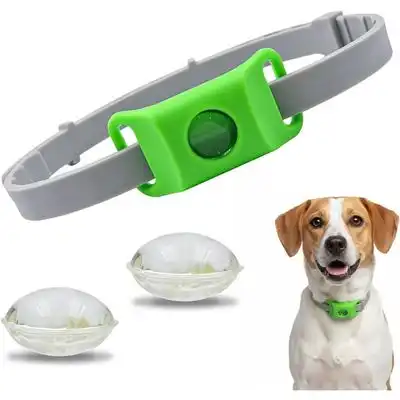 Zoomtopia Collar antipulgas garrapatas natural ajustable perros, color - Verde - Zoomtopia - Comparador de precios