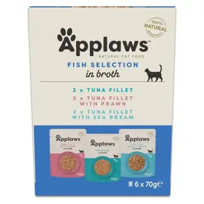 Applaws Pouch en caldo 12 x 70 g - Pack de prueba - Pack mixto: Atún (3 variedades) - Applaws - Comparador de precios
