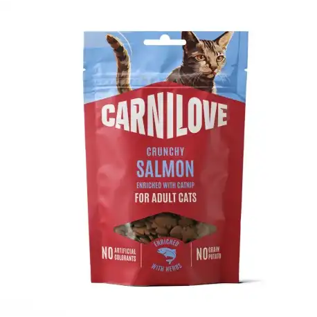 Carnilove Crunchy Salmon Snack para Gatos con Salmón y Catnip, 1 x 50 gr - Carnilove - Comparador de precios