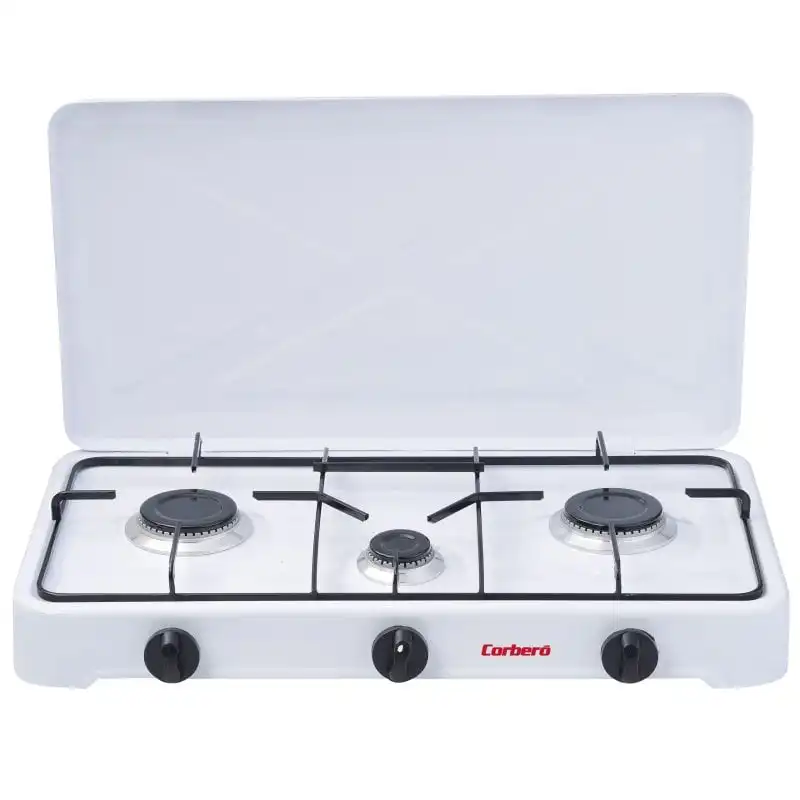 Corberó CHOR300 Cocina Portátil de Gas Butano 3 Zonas