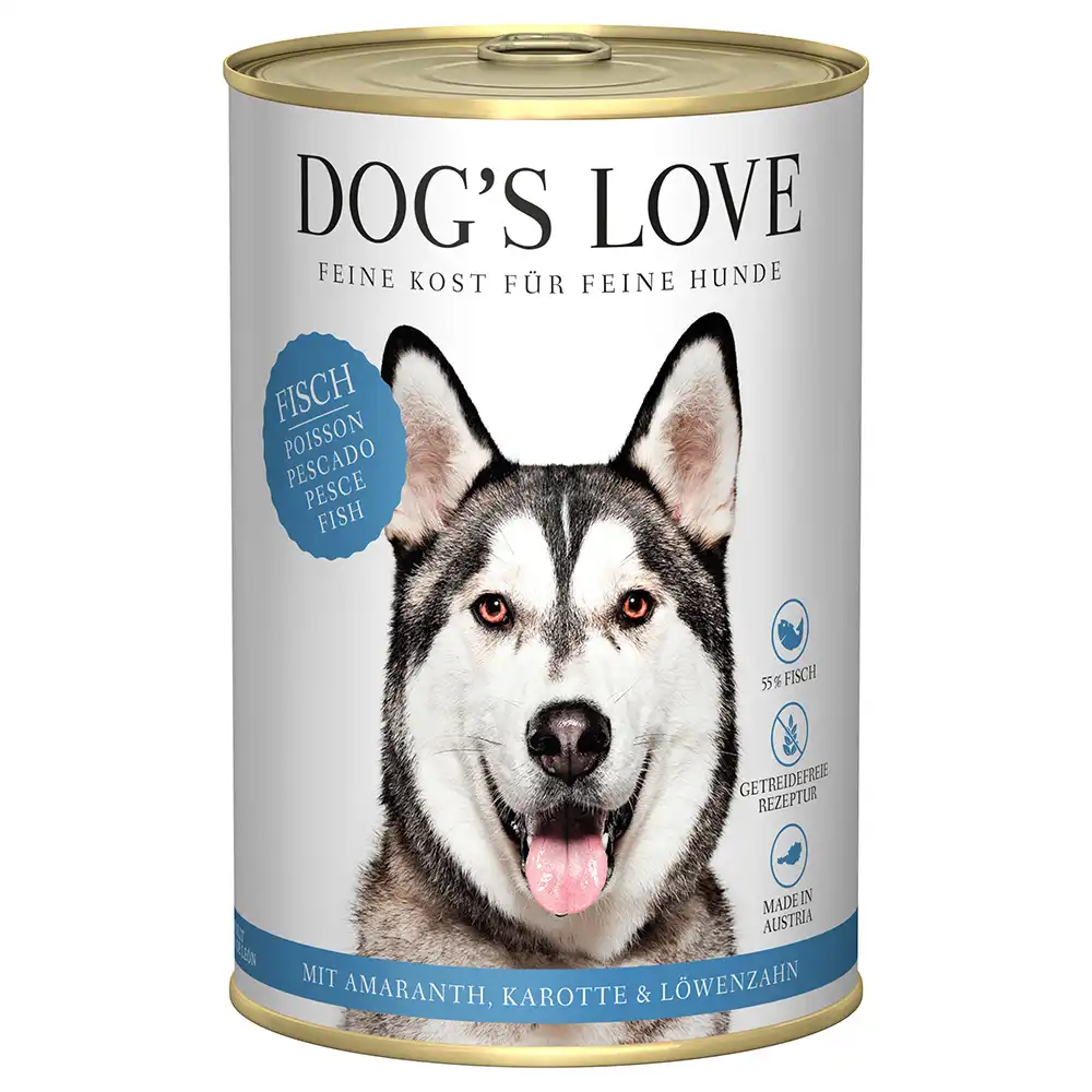 Dog´s Love Adult 6 x 400 g - Pescado