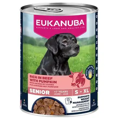 Eukanuba Senior rico en vacuno con calabaza - 6 x 400 g - Eukanuba - Comparador de precios