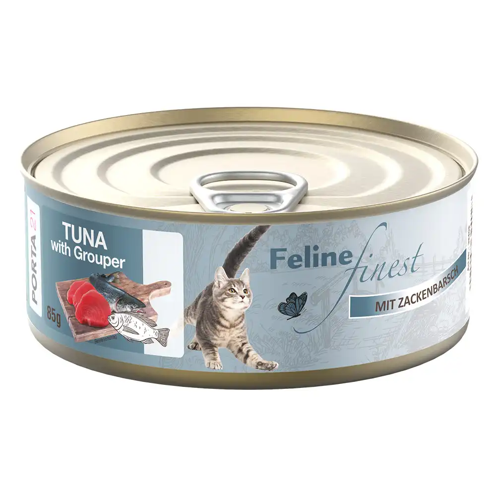 Feline Finest 6 x 85 g comida húmeda para gatos - Atún con cherne - Porta 21 - Comparador de precios