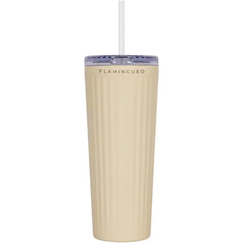 Flamingueo Vaso Térmico Beige Acero Inoxidable Bebidas Frías 24h Y Calientes 10h Capacidad 0.8l