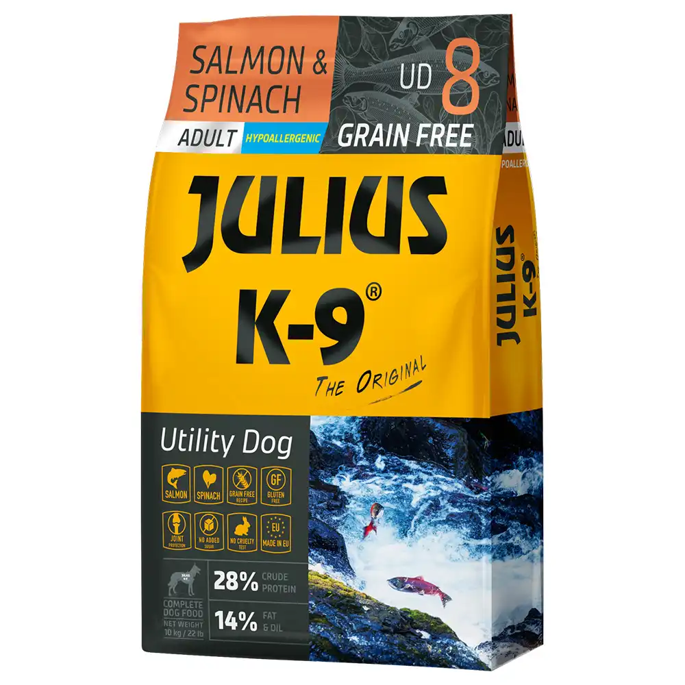 JULIUS K-9 Adult con salmón y espinacas - 10 kg