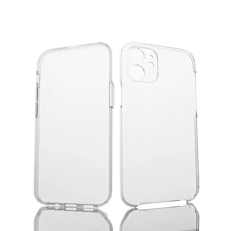 Max Power Digital Funda Doble Cara 360 Grados Silicona Transparente Para Apple Iphone 12 Mini