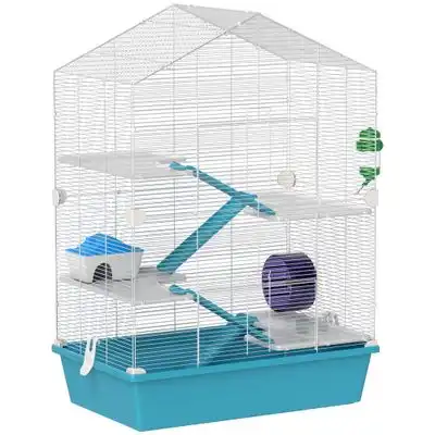 PawHut Jaula para Hámster 58x36x81 cm Azul Claro - 1 Article - PawHut - Comparador de precios