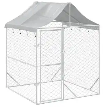 Perrera De Exterior Con Toldo Acero Galvanizado Plata 2x2x2,5 M Vidaxl - VIDAXL - Comparador de precios