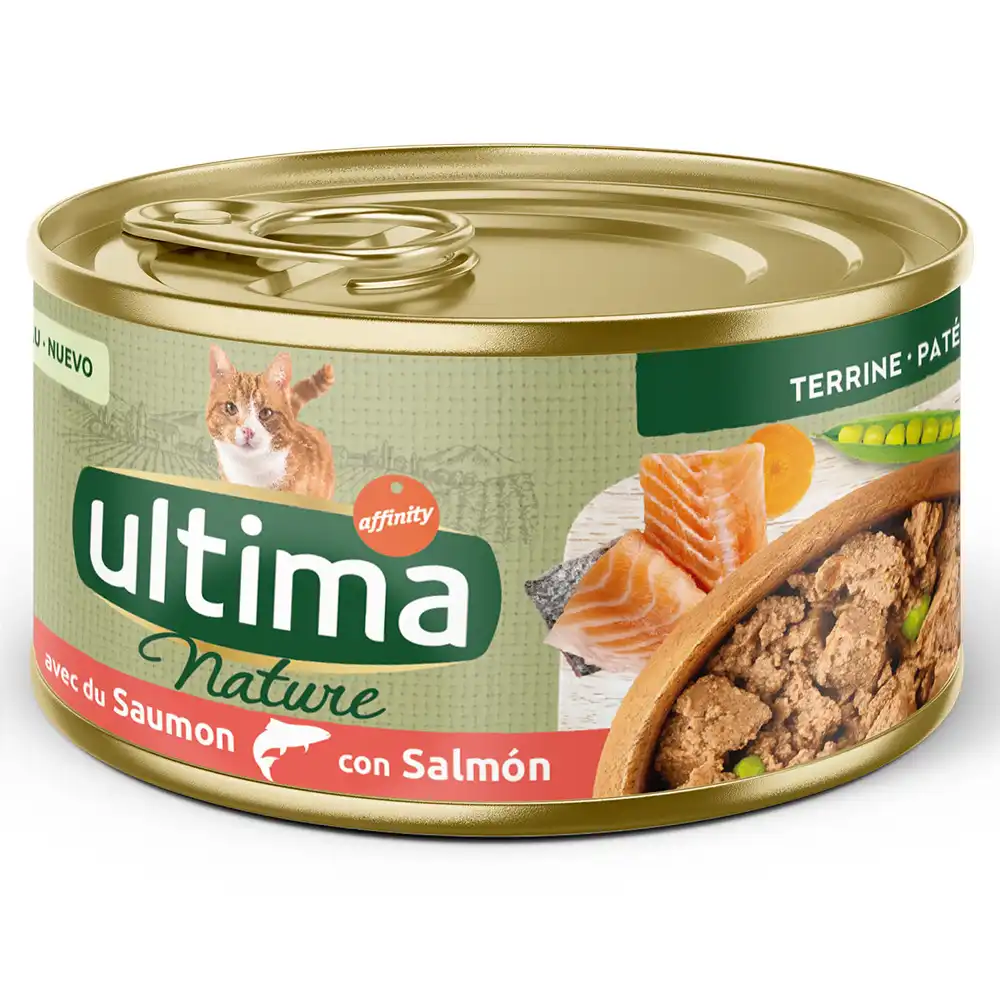 Ultima Nature paté para gatos 18 x 85 g - Salmón