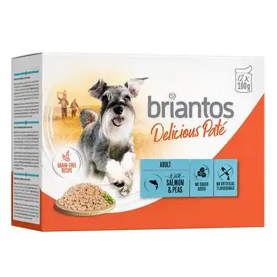 Briantos Delicious Paté en bolsitas 48 x 100 g - Pack Ahorro - Salmón - briantos - Comparador de precios
