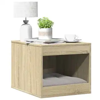 Mueble Arenero Para Gatos Madera Roble Sonoma 47x59x42 Cm