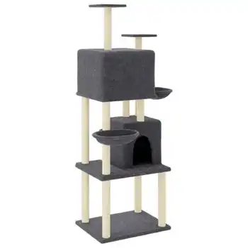 Rascador Para Gatos Con Postes De Sisal Gris Oscuro 180 Cm Vidaxl - VIDAXL - Comparador de precios