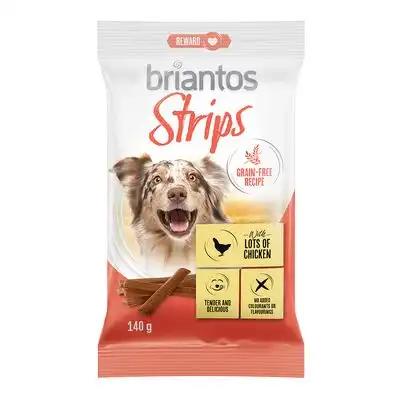 Briantos Strips sin cereales tiras con pollo para perros - 140 g - briantos - Comparador de precios
