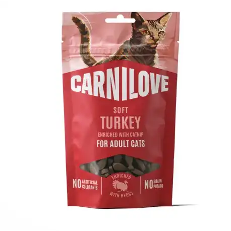 Carnilove Soft Turkey Snack para Gatos con Pavo y Catnip, 1 x 50 gr - Carnilove - Comparador de precios